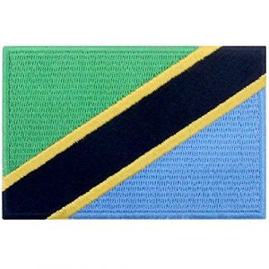 EmbTao Airsoft Morale Patch 1 EmbTao Tanzania Flag Patch Embroidered National Morale Applique Iron On Sew On Tanzanian Emblem