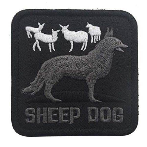 Tactical Embroidery Patch Airsoft Morale Patch 4 Sheep Dog Tactical Embroidery Patch Hook & Loop Morale Patch Military Patch for Clothing Accessory Backpack Armband (3pcs)