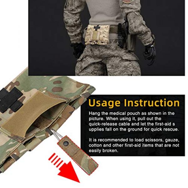 IDOGEAR Tactical Pouch 3 IDOGEAR Blow-Out Medical Pouch Small Tactical Medic Pouch First Aid LBT9022 Style Empty Seal Medical Bag 500D Nylon