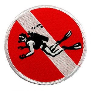 Cypress Collectibles Embroidered Patches Airsoft Morale Patch 1 Skin Diver Patch Embroidered Iron On Scuba Diving Flag Emblem Souvenir