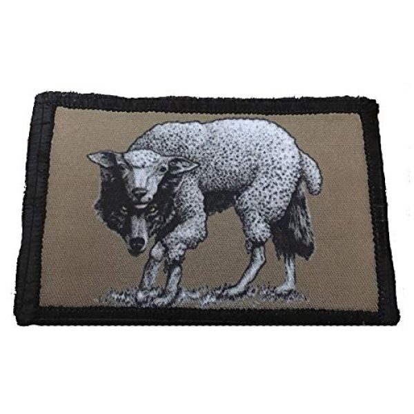 RedheadedTshirts Airsoft Morale Patch 1 Wolf in Sheep's Clothing Morale Patch 2x3" Tactical Morale Patch. Made in The USA by Redheadedtshirts.