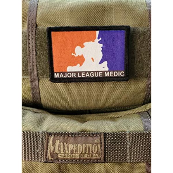 RedheadedTshirts Airsoft Morale Patch 2 Major League Medic EMT Morale Patch. 2x3" Hook Patch. Redhaededtshirts Made in The USA