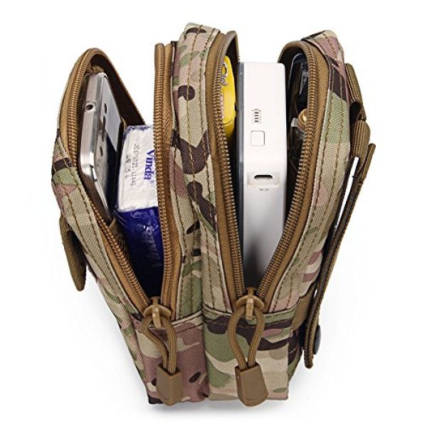 DOHOT Tactical Pouch 7 DOHOT Multi-Purpose Compact Nylon Outdoor Military Tactical Molle Pouch with Two Way Zipper & 6 Pockets,EDC Utility Gadget Belt Waist Bag for iPhone 6 6s 7 Plus,Samsung S4 S5 S6 S7