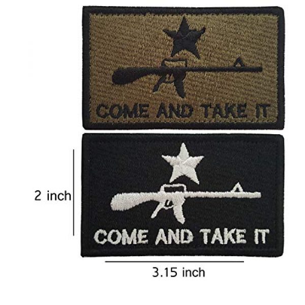 Lightbird Airsoft Morale Patch 3 Lightbird 6 PCS Come and Take It & Texas State Flag Tactical Patches, High Density Embroidered Military Morale Decorative Patch