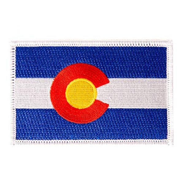 Desert Cactus Airsoft Morale Patch 1 Colorado Flag Patch 3.5 inch x 2.25 inch Iron On Sew Embroidered Tactical Backpack Hat Bags (Single Patch)