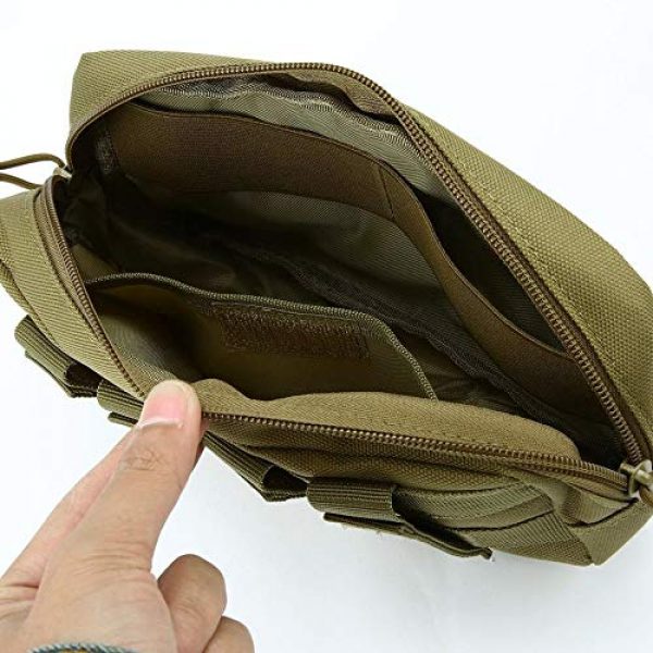 anyilon Tactical Pouch 6 anyilon Multifunction Tactical Molle Pouch Zipper Closure Large Waist Pack Outdoor Backpack Attachment Camping Hiking Pouch