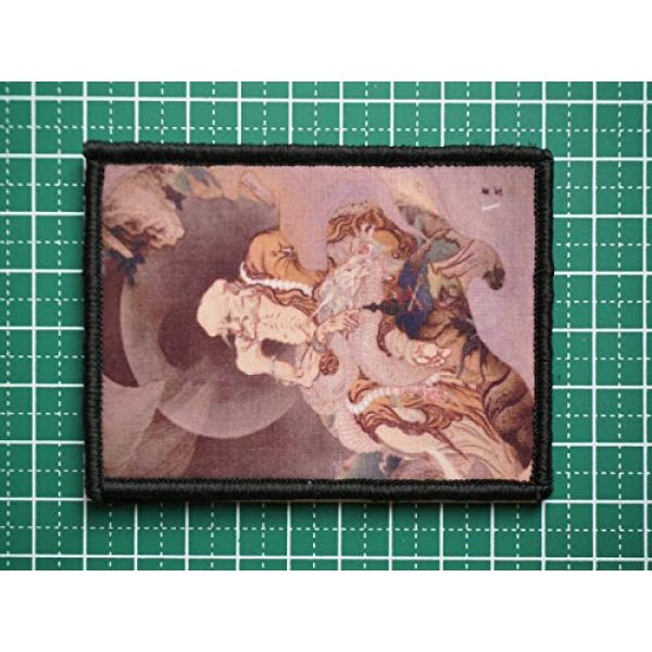 WAPPEN-YA DONGRI Airsoft Morale Patch 2 Morale Patch Hook and Loop Hogai Kano Ukiyo-e Arhat with Dragon A0538