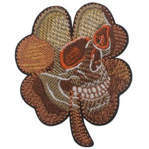 Tactical Embroidery Patch Airsoft Morale Patch 1 Priate Skull Clover Celtic Irish Tactical Embroidery Patch Hook & Loop Morale Patch Military Patch for Clothing Accessory Backpack Armband (color3)