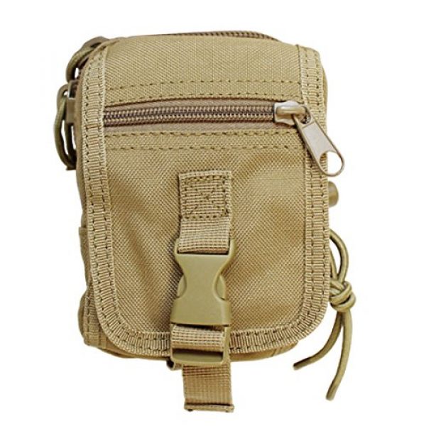 MH GLOBAL Tactical Pouch 1 Tactical Gadget Pouch Cell Phone Camera PALS - TAN