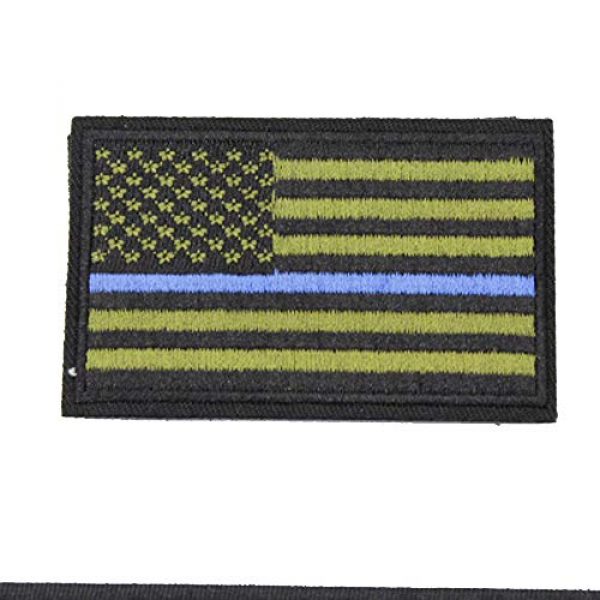 ZHDTW Airsoft Morale Patch 3 ZHDTW Tactical Morale US Flag Embroidered Patches with Hook and Loop (DT-032)