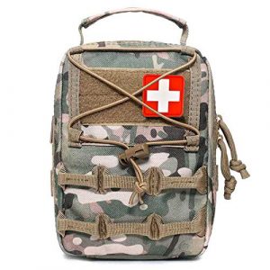 VIIDOO Tactical Pouch 1 Molle First Aid Ifak Pouch for Tactical Belt Vest Backpack, Small Tactical Medical EMT Pouch Bag Only