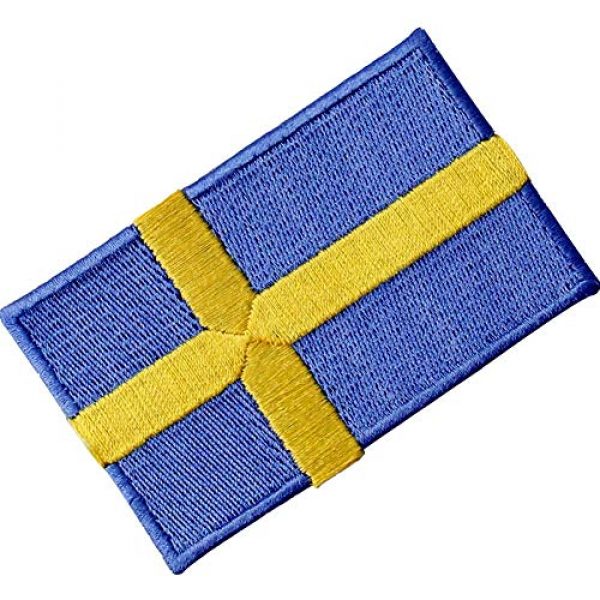 EmbTao Airsoft Morale Patch 4 Sweden Flag Patch Embroidered Swedish Applique Iron On Sew On National Emblem