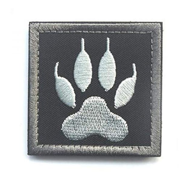 Tactical Embroidery Patch Airsoft Morale Patch 2 K-9 Paw Dog Claw Tracker Tactical Embroidery Patch Hook & Loop Morale Patch Military Patch for Clothing Accessory Backpack Armband (2pcs)