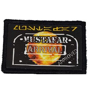RedheadedTshirts Airsoft Morale Patch 1 Star Wars MUSTAFAR Passport Stamp Morale Patch. 2x3" Hook and Loop Patch. Made in The USA