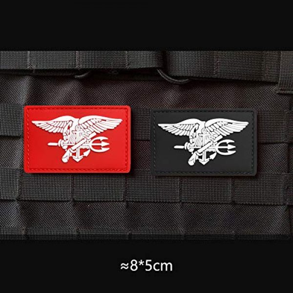 Morton Home Airsoft Morale Patch 4 Morton Home US Navy Seal Team Military Morale Rubber Badges Patch Tactical Navy Seal Team Trident Rubber Badges Patch (Black)
