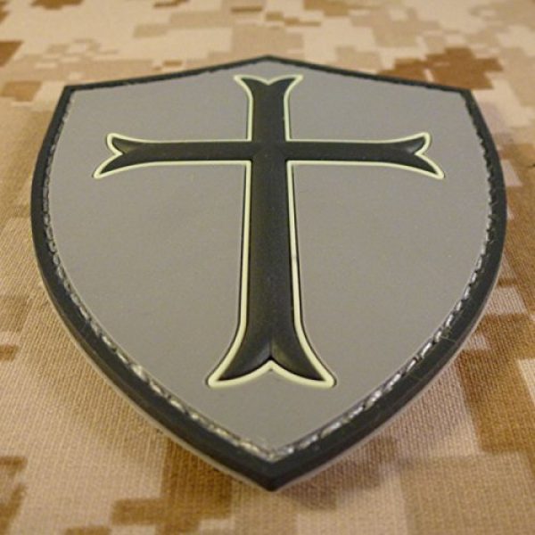 LEGEEON Airsoft Morale Patch 5 LEGEEON ACU US Navy Seals DEVGRU Crusaders Templar Knight Cross GITD Morale PVC 3D Hook Loop Patch