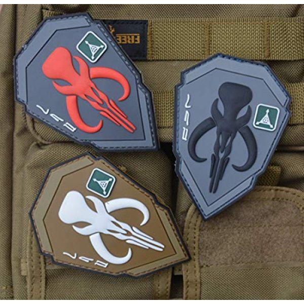 ODSP Airsoft Morale Patch 6 Mandalorian Bounty Hunter Boba Fett Morale Patch, 3D-PVC Rubber Patches 3.94 x 2.76 inch