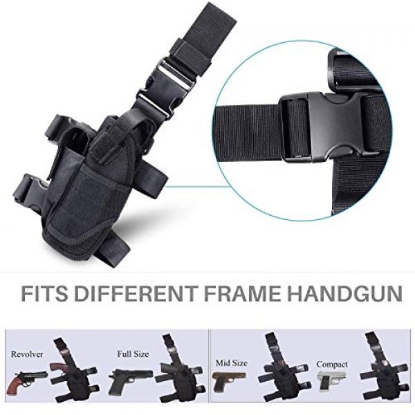 Onepin Tactical Pouch 5 Onepin Tornado Drop Leg Holster Left, and Right Hand Set, Adjustable Tactical Pistol Gun Holsters with Magazine Pouch