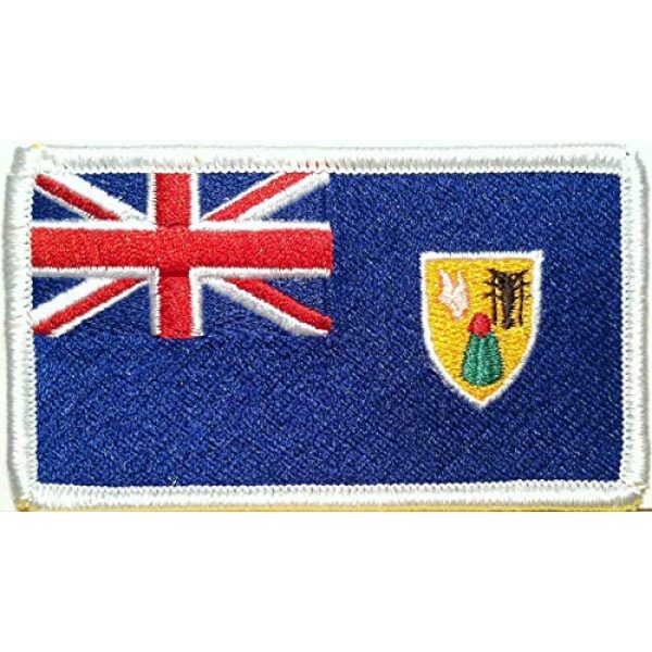 Victoriou Airsoft Morale Patch 1 Victoriou Turk and Caicos Islands Flag Iron-On Patch Tactical Morale Emblem White Border