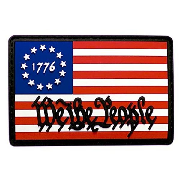 Miltacusa Airsoft Morale Patch 1 We the People Betsy Ross 1776 Flag US Constitution Patch (PVC Rubber-MBP11)
