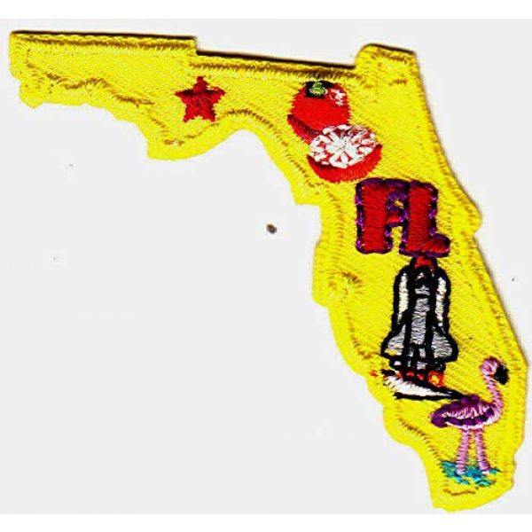 Generic Airsoft Morale Patch 2 FLORIDA STATE SHAPE Iron On Patch