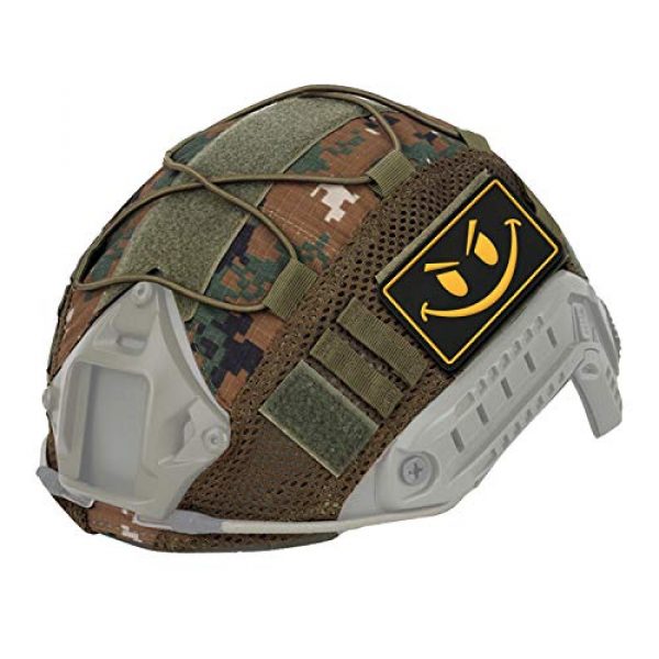 MORTHOME Airsoft Morale Patch 2 MORTHOME Original Smiley Face Embroidered/PVC Rubber Morale Hook Loop Backing Patch (Yellow, PVC)
