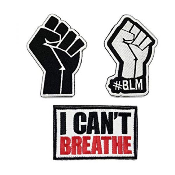 OYSTERBOY Airsoft Morale Patch 1 OYSTERBOY 3pcs Black Lives Matter/I Can't Breathe Embroidered #BLM #Blacklivesmatter Tactical Morale Patch Hook