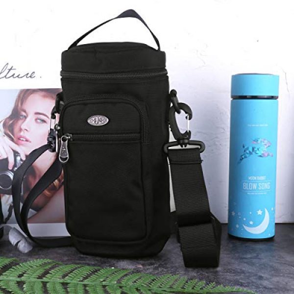CHICTRY Tactical Pouch 3 CHICTRY Water Bottle Pouch Multifunction Nylon Insulated Kettle Carrier Holder Bag with Adjustable Detachable Shoulder Strap for Outdoor Hiking Travel Camping