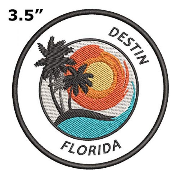 Appalachian Spirit Airsoft Morale Patch 2 Destin, Florida Sunset Scene Embroidered Premium Patch DIY Iron-on or Sew-on Decorative Badge Emblem Vacation Souvenir Travel Gear Clothes Appliques
