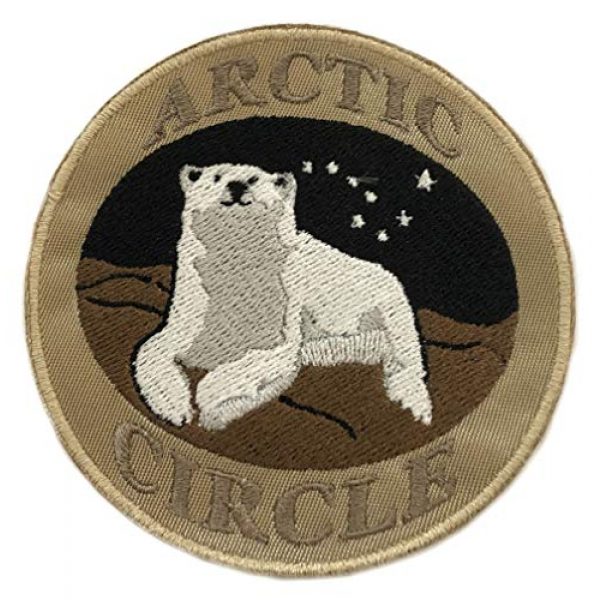 Appalachian Spirit Airsoft Morale Patch 1 Arctic Circle Polar Bear 3.5" Embroidered Patch DIY Iron-on or Sew-on Decorative Vacation Travel Souvenir Applique Explore Wander Nature Wildlife Series Wolves Wildlife Hike Trek Camping National Park