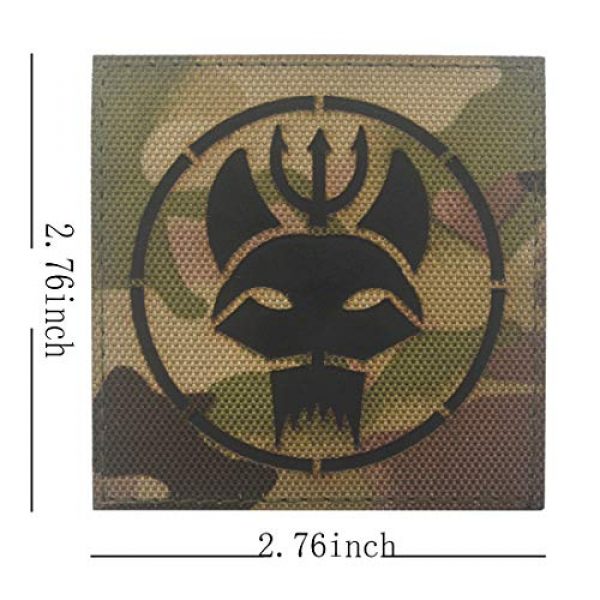 ODSP Airsoft Morale Patch 6 5PCS Seal Team Trident Cat Head Infrared Reflective IR Military Patch - Tactical Military Morale Embroidered Fabric Patches Logo Badges DIY Applique - Fastener Hook and Loop Backing
