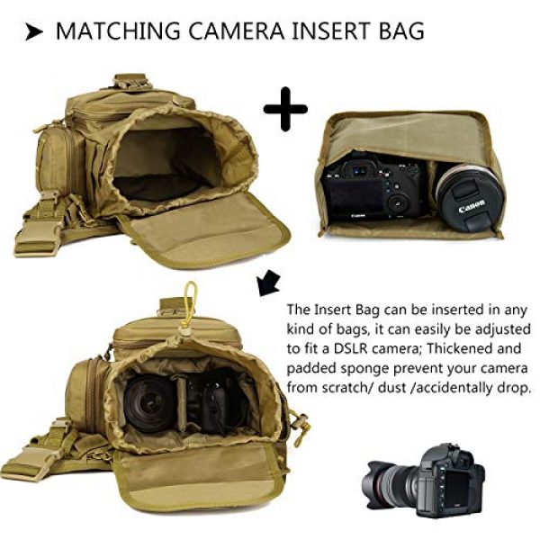 Protector Plus Tactical Pouch 6 Protector Plus Tactical DSLR Camera Messenger Bag Military Sling Crossbody Pack Assault Range Chest Shoulder Backpack EDC Diaper Daypack (Insert Bag & Patch Included)
