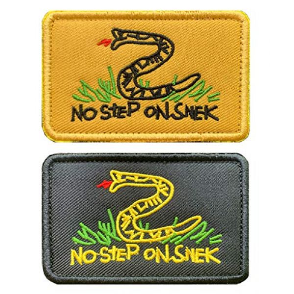 Antrix Airsoft Morale Patch 1 Antrix 2 Pcs Tactical No Step On Snek Emblem Military Badge Emblem Patch Hook & Loop Patches for Backpacks Caps Hats Bags Military Uniform