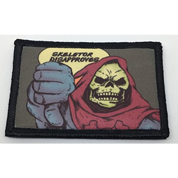 RedheadedTshirts Airsoft Morale Patch 1 Skeletor Disapproves Morale Tactical Military Patch Made in The USA Perfect for Your Rucksack,Pack Bag, Molle Gear Operator hat or Cap! 2x3"