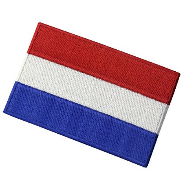 EmbTao Airsoft Morale Patch 3 The Netherlands Flag Embroidered Holland National Emblem Dutch Iron On Sew On Patch