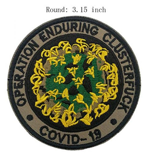 ODSP Airsoft Morale Patch 2 ODSP Operation Enduring Clusterfck COVID-19 Embroidered Patch - Emblem Tactical Military Morale Funny Patches Badges Appliques with Fastener Hook and Loop Backing 3.15 Inch 2 Pieces
