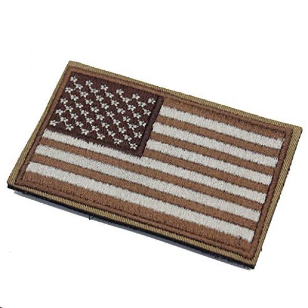 DATOUWEN ACCESSARY Airsoft Morale Patch 4 ZHDTW Tactical Morale US Flag Embroidered Patches with Hook and Loop (DT-029)
