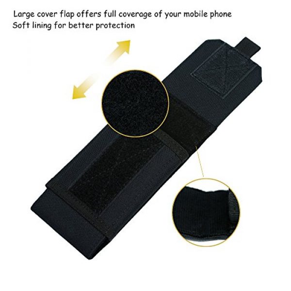 Huijukon Tactical Pouch 5 Huijukon MOLLE Tactical Smartphone Pouch Military 1000D Nylon Hook Loop Belt Phone Holster Cover Case for iPhone 11 Pro Galaxy S10