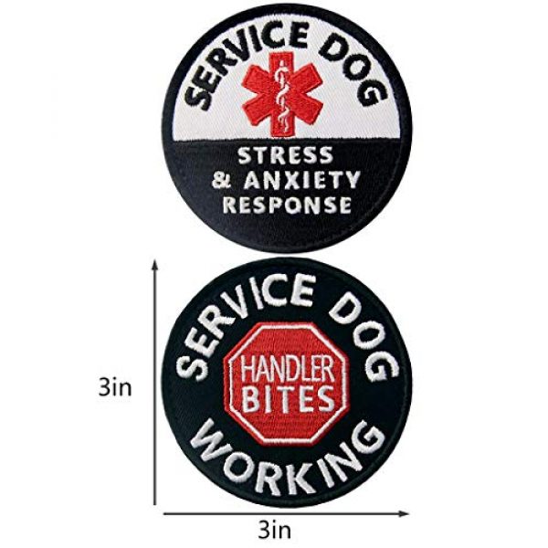TailWag Planet Airsoft Morale Patch 4 Service Dog EMS Working Do Not Pet Distract Handler Bite Therapy Medic Paramedic Star Vest/Harnesses Tactical Morale Patch Embroidered Badge Fastener Hook & Loop Emblem, 6 Pcs