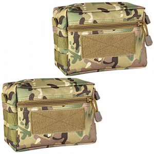 IronSeals Tactical Pouch 1 IronSeals MOLLE Pouch, 2 Pack Multi-Purpose Tactical Compact Water-Resistant Utility Gadget Gear EDC Pouch