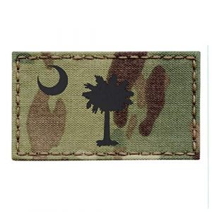 Tactical Freaky Airsoft Morale Patch 1 IR Multicam South Carolina State Flag OCP 2x3.5 Infrared IFF Tactical Morale Hook&Loop Patch