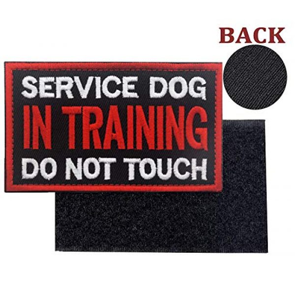 Ehope Airsoft Morale Patch 3 Patch Service Dog in Training Do Not Touch Vests/Harnesses Emblem Embroidered Fastener Hook & Loop Patch(Service Dog in Training-5)