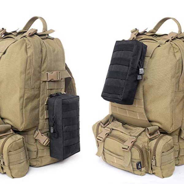 ASCOCO Tactical Pouch 7 ASCOCO Packs Tactical EDC Molle Pouch Tactical Waist Compact Organizer Gadget Gear Outdoor Pouch