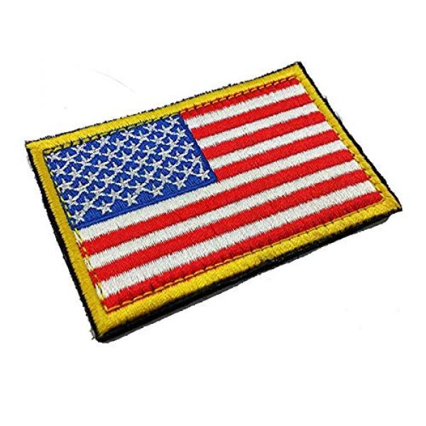 GrayCell Airsoft Morale Patch 6 GrayCell US Flag Dog Embroidered Tactical Morale Patch for Dog Harness & Vest- Set of 2 (US Flag)