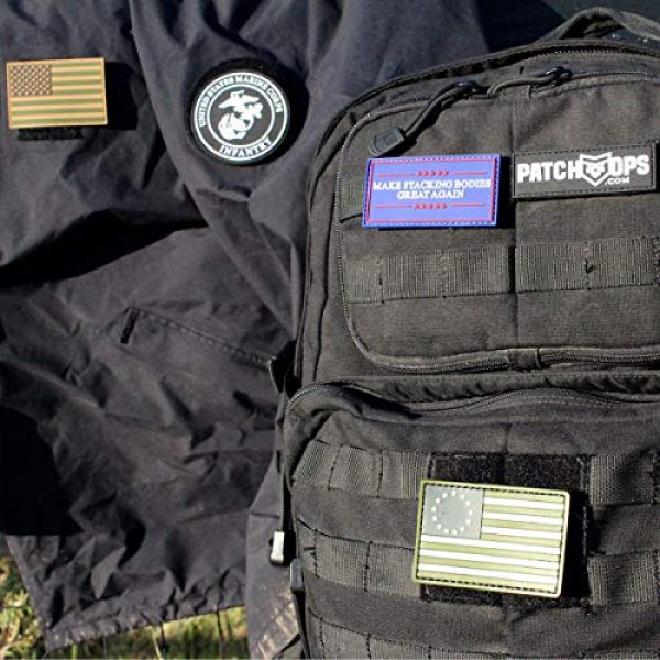 PatchOps Airsoft Morale Patch 3 PatchOps Trump 2020 Make Stacking Bodies Great Again PVC Tactical Morale Patch - Hook Back