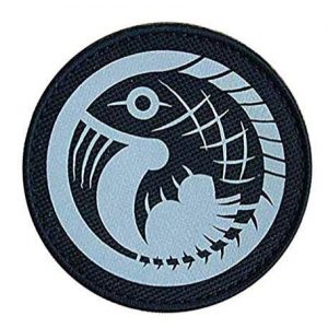 Embroidered Patch Airsoft Morale Patch 1 Gamma-5 Red Herrings" Reflective Foundation Special Containment Procedures SCP Logo IR Tactical Patch Military Embroidered Morale Tags Badge Patch DIY Applique Shoulder Patch Embroidery Gift Patch