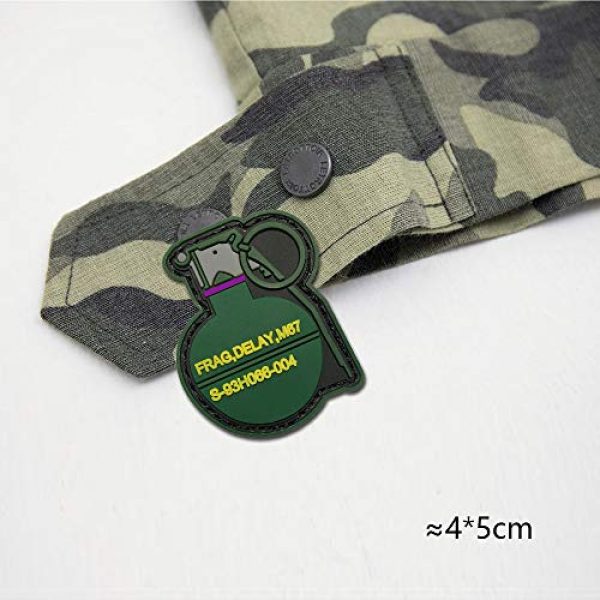 Morton Home Airsoft Morale Patch 5 Morton Home Hand Grenades PVC Tactical Morale Badge Rubber Patch (Purple)