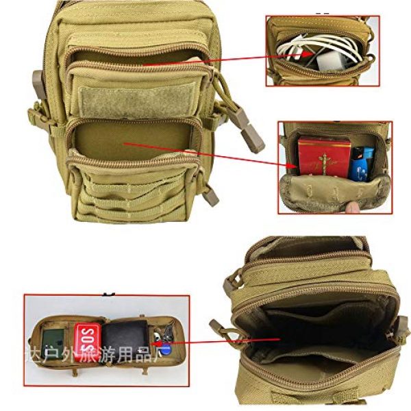 JFFCE Tactical Pouch 6 JFFCE Compact Tactical Waist Pack,Molle Pouch with Zipper,Pouch for Belt,Fanny Pack Pocket with Detachable Strap for Sports Travel Hiking Running Cycling Camping,Backpack Accessories