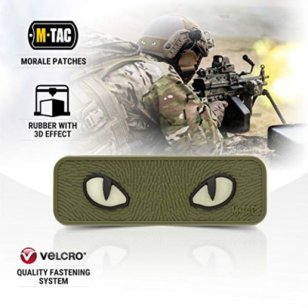 M-Tac Airsoft Morale Patch 3 M-Tac Cat Eyes PVC Morale Patch - Tactical Patch - Hook Fasteners