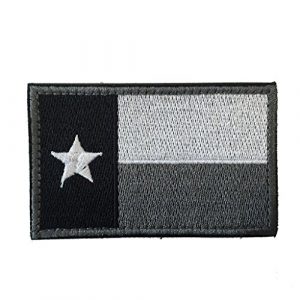 SpaceAuto Airsoft Morale Patch 1 SpaceAuto Texas State Flag Tactical Morale Patch Gray White